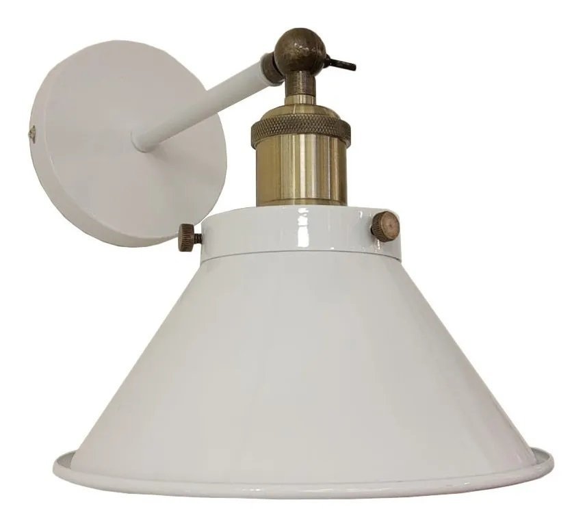 APLIQUE VINTAGE BLANCO/BRONCE ARTICULADO